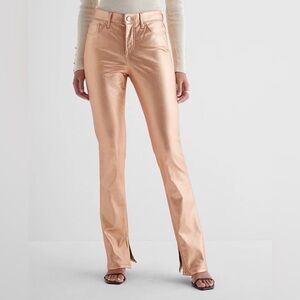 Express High Rise Metallic Rose Gold Jeans